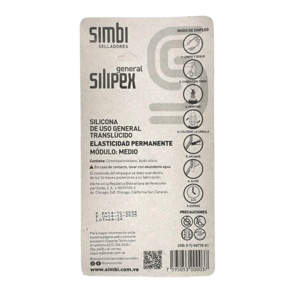 SILICON TRANSP 70ML S.BOND/SILIPEX TUBO (PP)