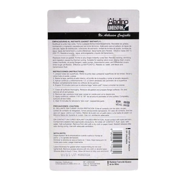 SILICON GRIS 85ML ALADINO CA13