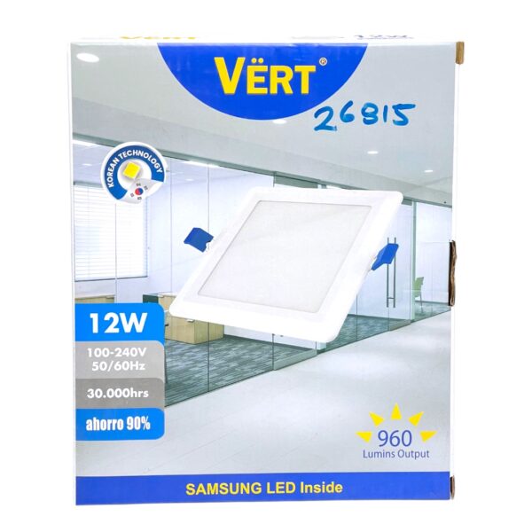 LAMP PANEL LED CUAD EMP 12W 100-240V VERT SPS-010