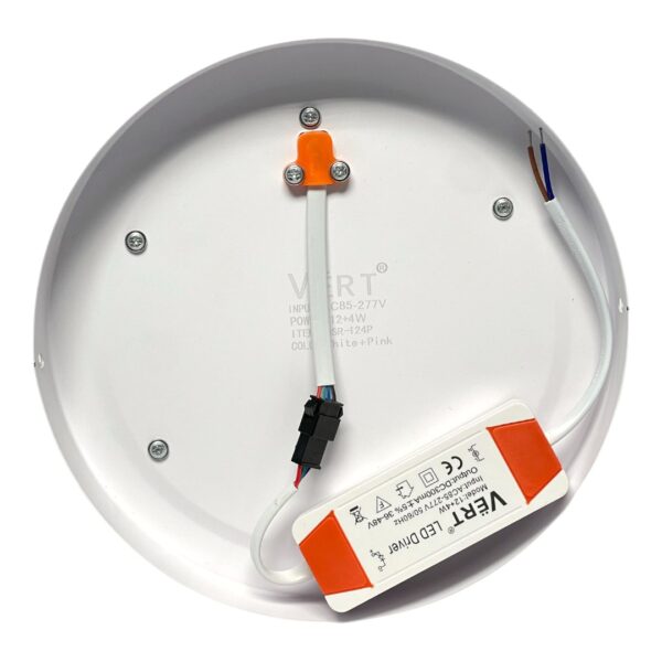LAMP PANEL LED RED SUP 12+4W BLCO-FUCSIA 85-265V PDSR-124P VERT