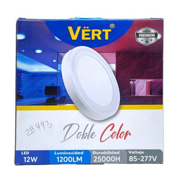 LAMP PANEL LED RED SUP 12+4W BLCO-FUCSIA 85-265V PDSR-124P VERT