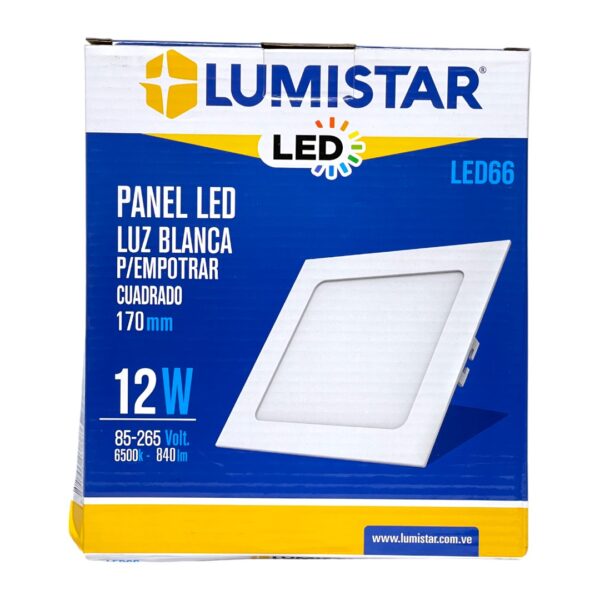 LAMP PANEL LED 12W CUAD EMP LED66 LUMISTAR