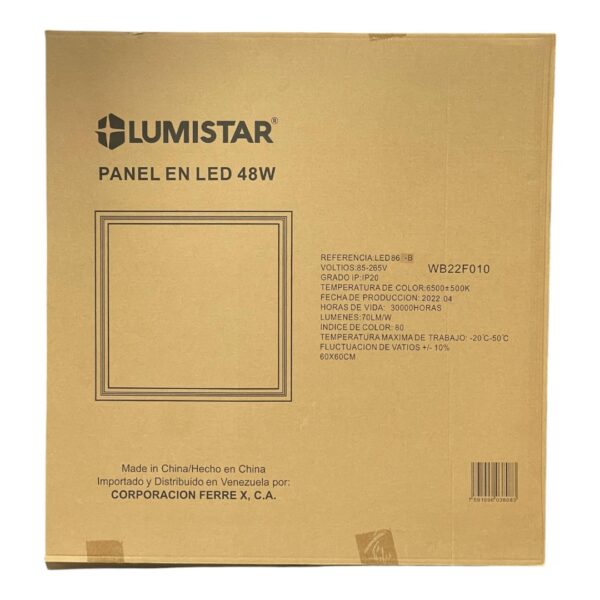 LAMP PANEL LED CUAD SUP 48W 60X60 85-277V LUMISTAR/LED86